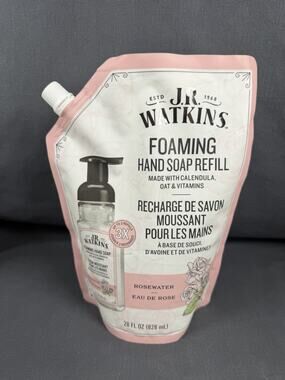 JR Watkins FOAMING HAND SOAP Refill Rosewater 28 Fl Oz - Free Shipping